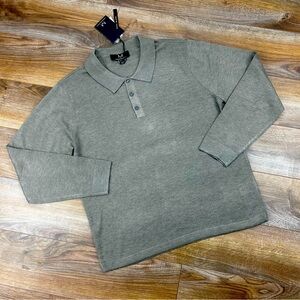 $68 MAGASCHONI Polo Sweater Wool Blend Mens Medium NWT
